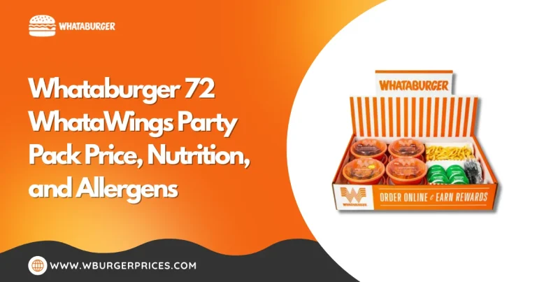 Whataburger 72 WhataWings Party Pack Price, Nutrition, and Allergens